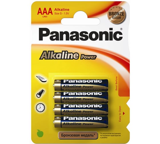 Батарейка Panasonic LR 06 Alkaline Power/4BP, 8763 1
