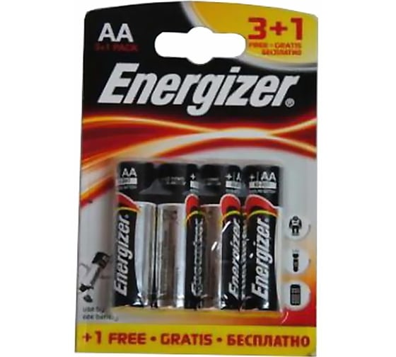 Батарейка 1,5V Energizer LR 6 Base BL-3+1, 10272