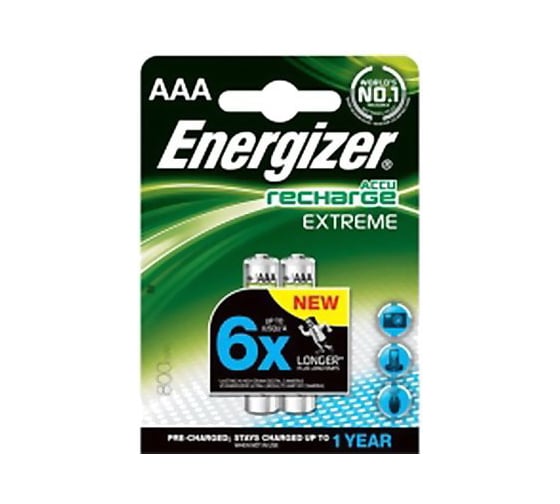 Аккумулятор 1.2V Energizer Rech Extreme HR03 FSB2 Ni-Mh 800mAh BL-2, 10977 1