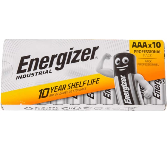Батарейка Energizer Industrial AAA/LR03 (EN92, AM2) 10шт. Alkaline 7638900361063