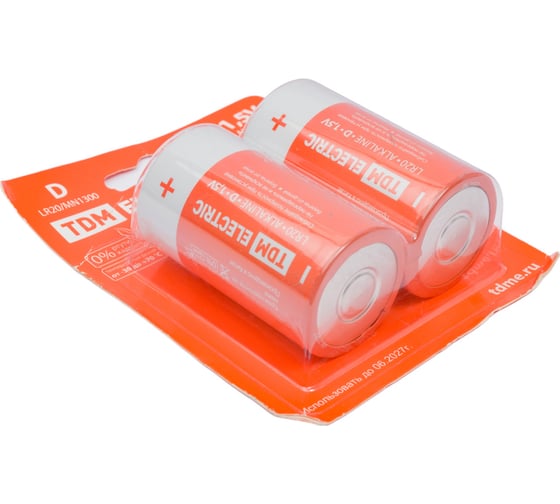 Элемент питания TDM LR20 D Alkaline 1,5V BP-2 SQ1702-0012