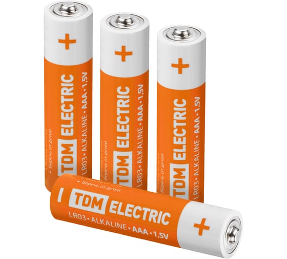 Элемент питания TDM ELECTRIC LR03 AAA Alkaline 1,5V BP-4 SQ1702-0006