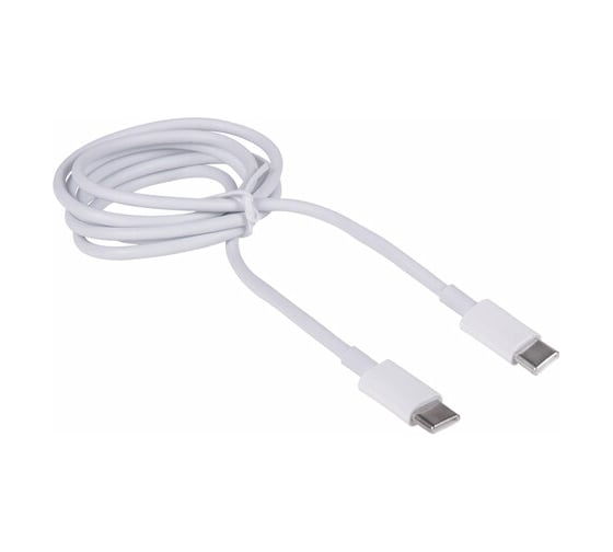 Кабель SONNEN USB Type-C-Type-C с поддержкой быстрой зарядки белый, 1м, медный 513613