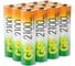 Аккумуляторные пальчиковые батарейки АА GP hr6 2100 mah/мАч, никель-металлгидрид ni-mh 12 шт GP 210AAHC-B12 1