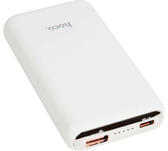 Внешний аккумулятор Hoco Q1 Kraft быстрая зарядка QC3.0, PD20, USB-A 22,5W 10000mAh, белый 802190