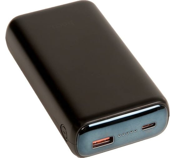 Внешний аккумулятор Hoco Q1A Kraft быстрая зарядка QC3.0, PD20, USB-A 22,5W 20000mAh, черный 802209