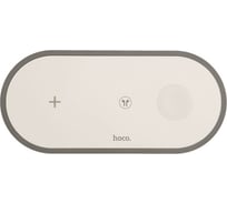 Беспроводная зарядка Hoco CW24 Handsome 3 в 1 wireless fast charger, белый 843974