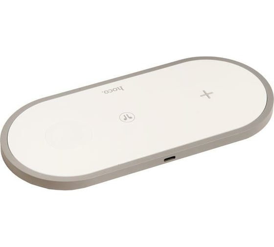 Беспроводная зарядка Hoco CW24 Handsome 3 в 1 wireless fast charger, белый 843974