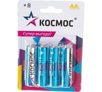 Алкалиновые элементы питания КОСМОС LR6 8 шт. на блистере, KOCLR6BL8