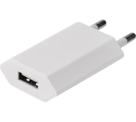 Сетевое зарядное устройство REXANT USB, 5V, 1 A, белое 16-0273