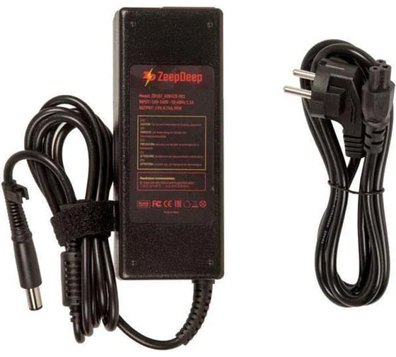 Блок питания ZeepDeep зарядка для ноутбука HP Pavilion 19V 4.74A, 90W, с кабелем, штекер 7.4x5.0 780218 1
