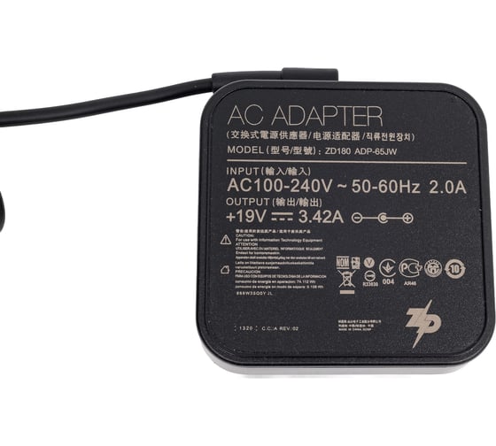 Блок питания ZeepDeep зарядка для Asus 19V 3.42A, 65W, штекер 4.0x1.35, ZenBook, Ultrabook series 834008