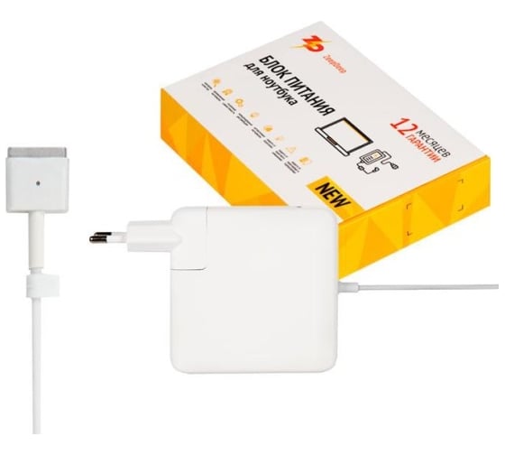 Блок питания ZeepDeep зарядка для MacBook Pro Retina A1435 A1425 A1502, 60W MagSafe 2 16.5V 3.65A 804045