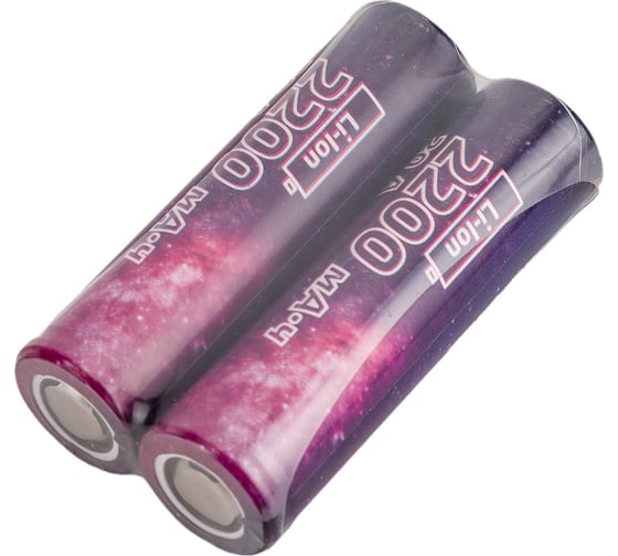 Высокотоковый аккумулятор КОСМОС 2200мАч 18650 Li-ion без защиты, 2S, KOC18650Li22UL20CS2