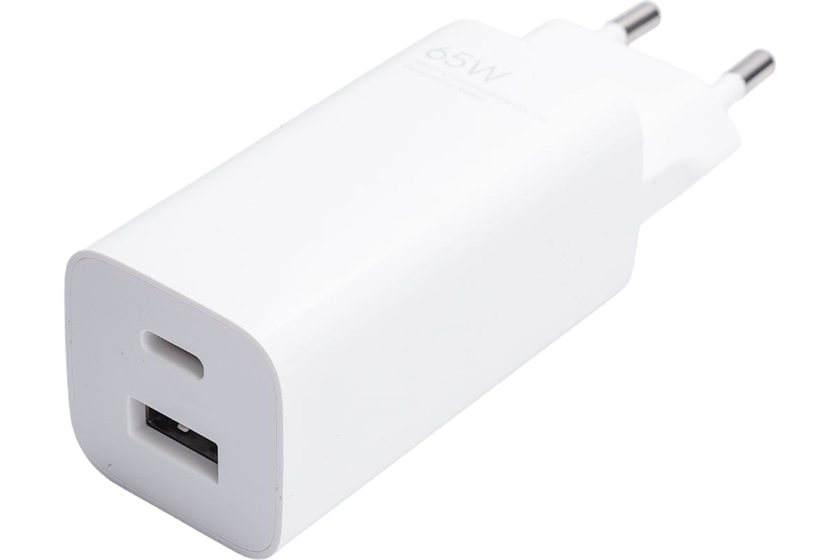 Сетевое зарядное устройство Xiaomi 65W GaN Charger Type-A + Type-C  BHR5515GL - выгодная цена, отзывы, характеристики, фото - купить в Москве и  РФ