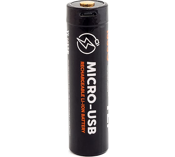 Аккумулятор ЯРКИЙ ЛУЧ ylp yl1832r 18650 li-ion 3.7в 3200mah с защитой и встроенной арядкой micro-usb 4606400106494