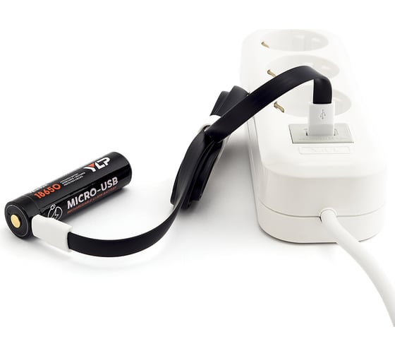 Аккумулятор ЯРКИЙ ЛУЧ ylp yl1832r 18650 li-ion 3.7в 3200mah с защитой и встроенной арядкой micro-usb 4606400106494
