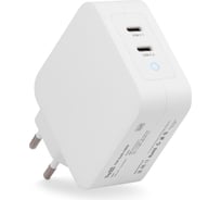 Блок питания TopOn GaN 100W 2 Type-C PD, PPS, QC Белый TOP-GaN-100W