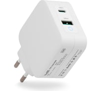 Блок питания TopOn GaN 65W Type-C PD, PPS, USB QC Белый TOP-GaN-65W