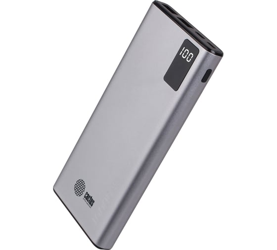 Мобильный аккумулятор Cactus 10000mah 3A серый CS-PBFSLT-10000 1205745