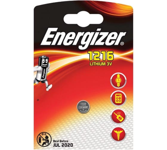 Батарейка Energizer ENR Lithium CR1216 FSB1 7638900411508 1