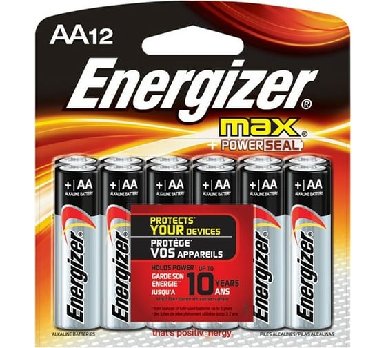 Батарейка Energizer ENR MAX AA BP12 RU 7638900410259