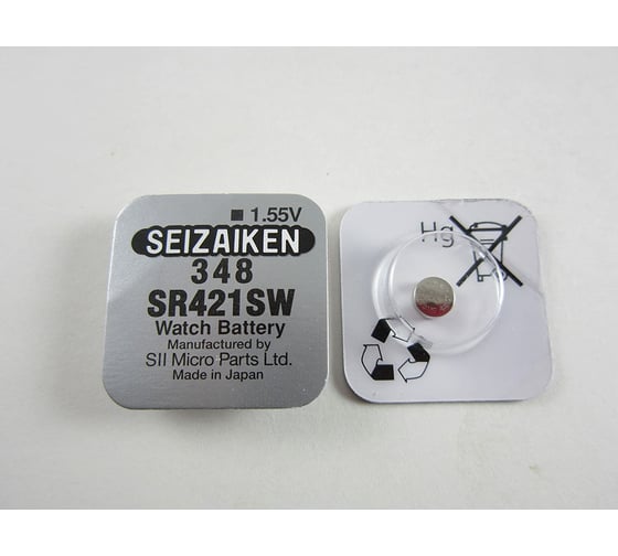 Батарейка SEIZAIKEN 348 (SR421SW) Silver Oxide 1.55V 27400348