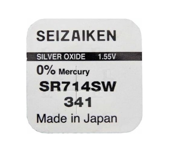 Батарейка SEIZAIKEN 341 (SR714SW) Silver Oxide 1.55V 27400341
