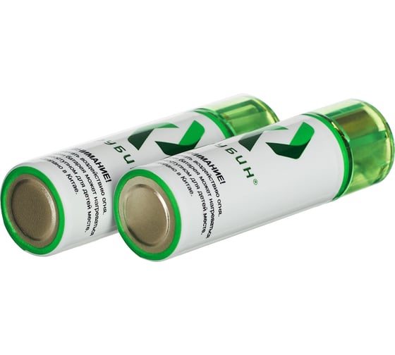 Аккумулятор РУБИН LI-ION размер АА 1,5 В 1800mWh USB Magnetic 2шт/блистер РЭ-АА1800/1