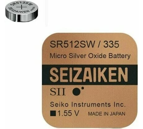 Батарейка SEIZAIKEN 335 (SR512SW) Silver Oxide 1.55V 27400335