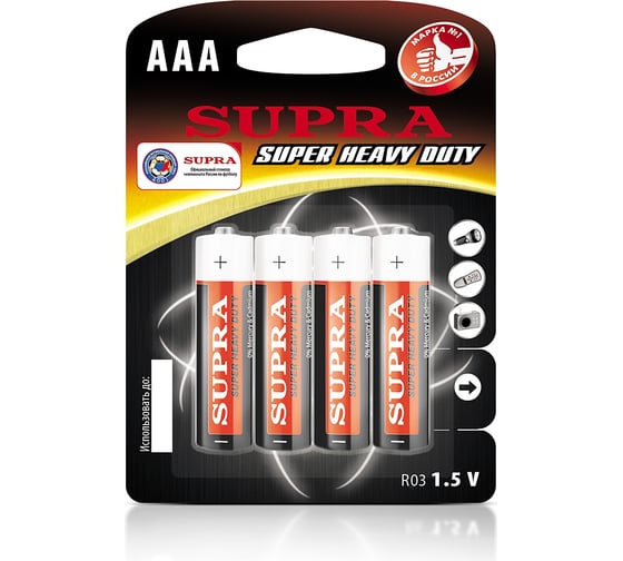 Батарейка Supra R03P-BP4 1