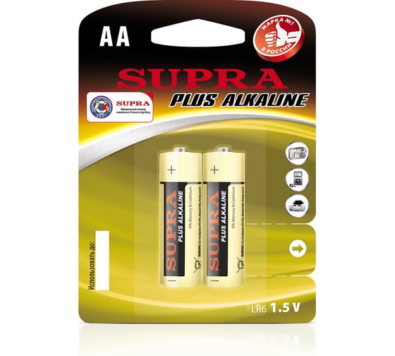 Батарейка Supra LR6-BP2 1