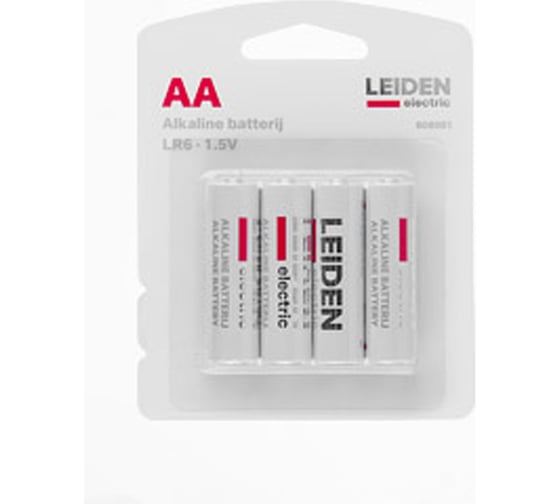 Батарейка LEIDEN ELECTRIC AA 1,5 V алкалиновая 4 штуки 808001