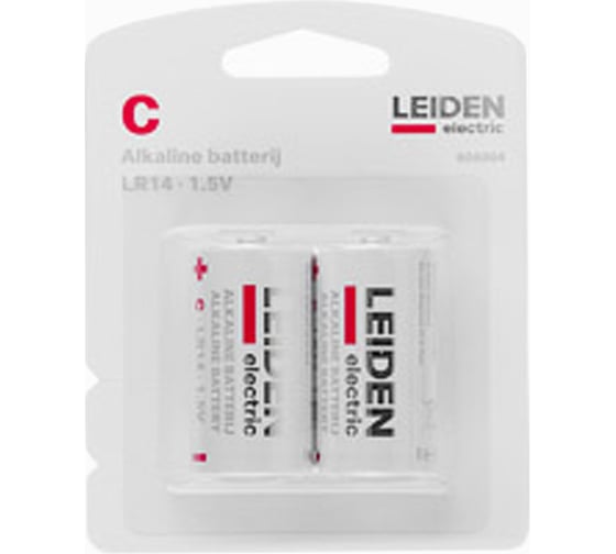 Батарейка LEIDEN ELECTRIC C 1,5 V алкалиновая 2 штуки 808004