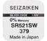 Батарейка SEIZAIKEN 379 (SR521SW) Silver Oxide 1.55V 27400379 2