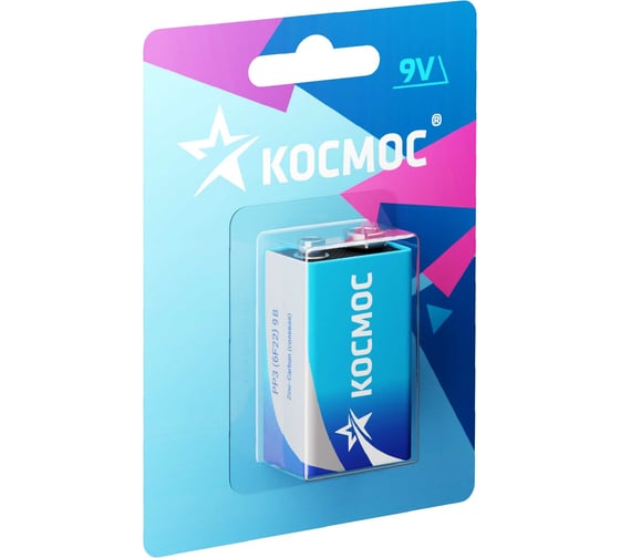 Батарейка Крона S 6F22 КОСМОС KOC6F221BL 1