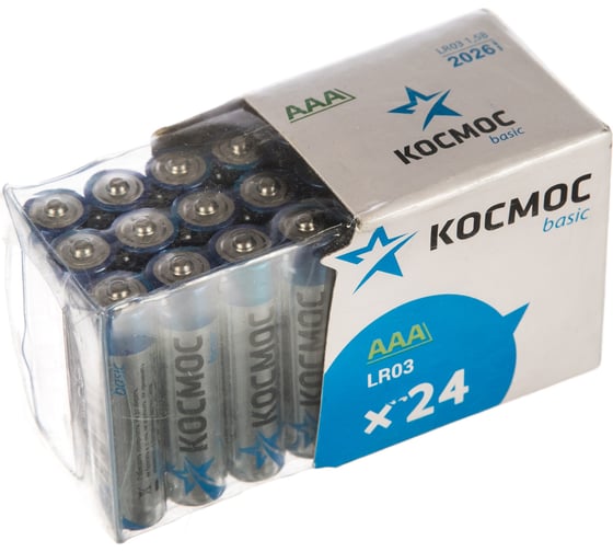 Батарейка LR03 (24 шт) КОСМОС KOCLR03 24BOX 278064