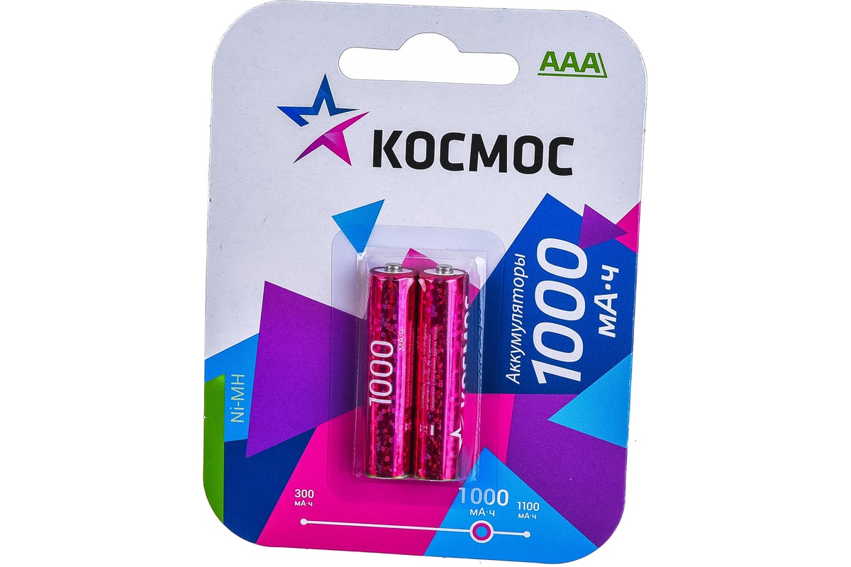 Аккумулятор космос r03 ni-mn 1000ма.ч bp-2 kocr03nimh(1000mah)