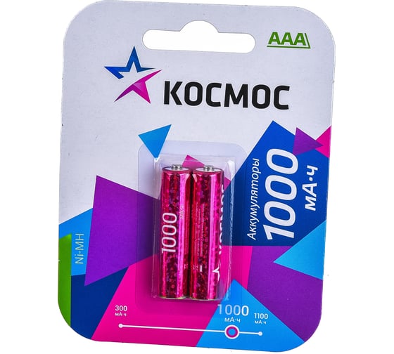 Аккумулятор КОСМОС R03 NI-MN 1000мА.ч BP-2 KOCR03NIMH(1000MAH)