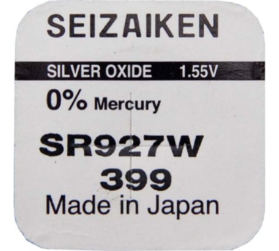 Батарейка SEIZAIKEN 399 (SR927W) Silver Oxide 1.55V 27400399