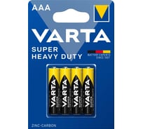 Батарейка Varta SUPERLIFE R03 AAA BL4 Heavy Duty 1.5V (2003) 02003101414 25775301