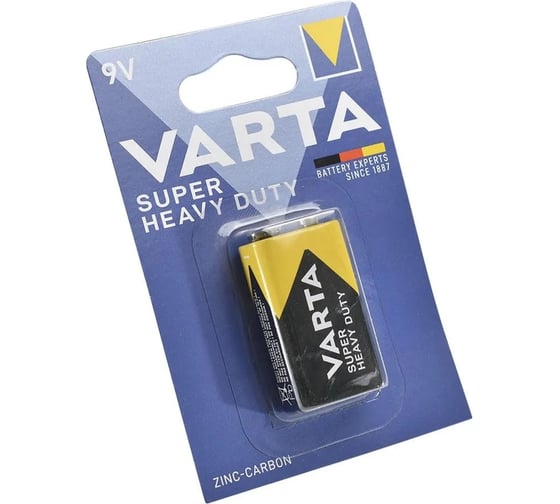Батарейка Varta SUPERLIFE Крона 6F22 BL1 Heavy Duty 9V (2022) 02022101411