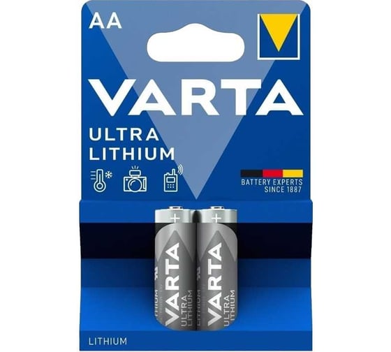 Батарейка Varta ULTRA FR6 AA BL2 Lithium 1.5V (6106) 06106301402 1