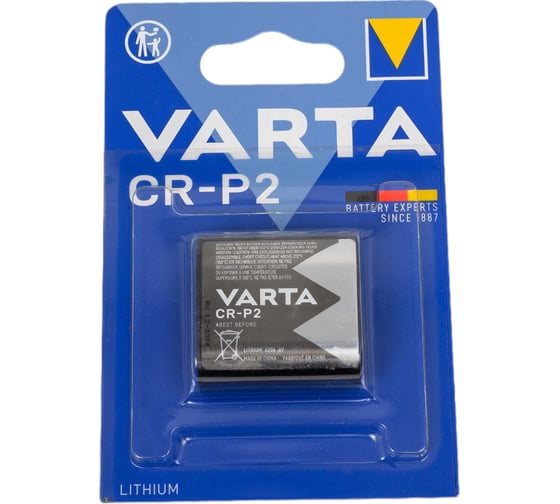 Батарейка Varta CR-P2 BL1 Lithium 6V (6204) 06204301401
