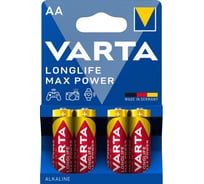 Батарейка Varta LONGLIFE MAX POWER (MAX TECH) LR6 AA BL4 Alkaline 1.5V 04706101404