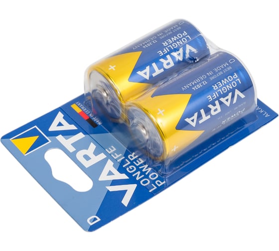 Батарейка Varta LONGLIFE POWER (HIGH ENERGY) LR20 D BL2 Alkaline 1.5V (4920) 04920121412