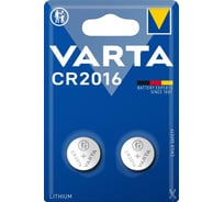 Батарейка Varta ELECTRONICS CR2016 BL2 Lithium 3V (6016) 06016101402