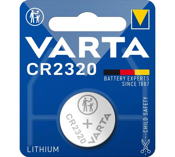 Батарейка Varta ELECTRONICS CR2320 BL1 Lithium 3V (6320) 06320101401 1