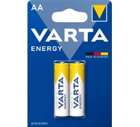 Батарейка Varta ENERGY LR6 AA BL2 Alkaline 1.5V (4106) 04106229412 25775349