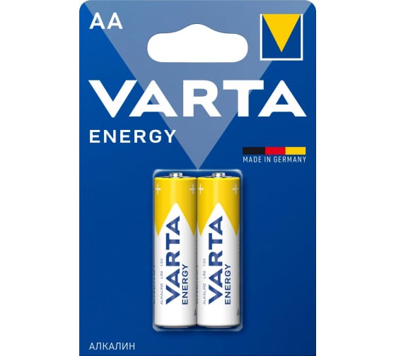 Батарейка Varta ENERGY LR6 AA BL2 Alkaline 1.5V (4106) 04106229412 1